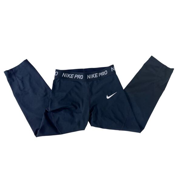 "Nike Pro" Girls Youth Leggings SZ L Compression‎ Running Exercise Gym Soccer - Picture 2 of 6